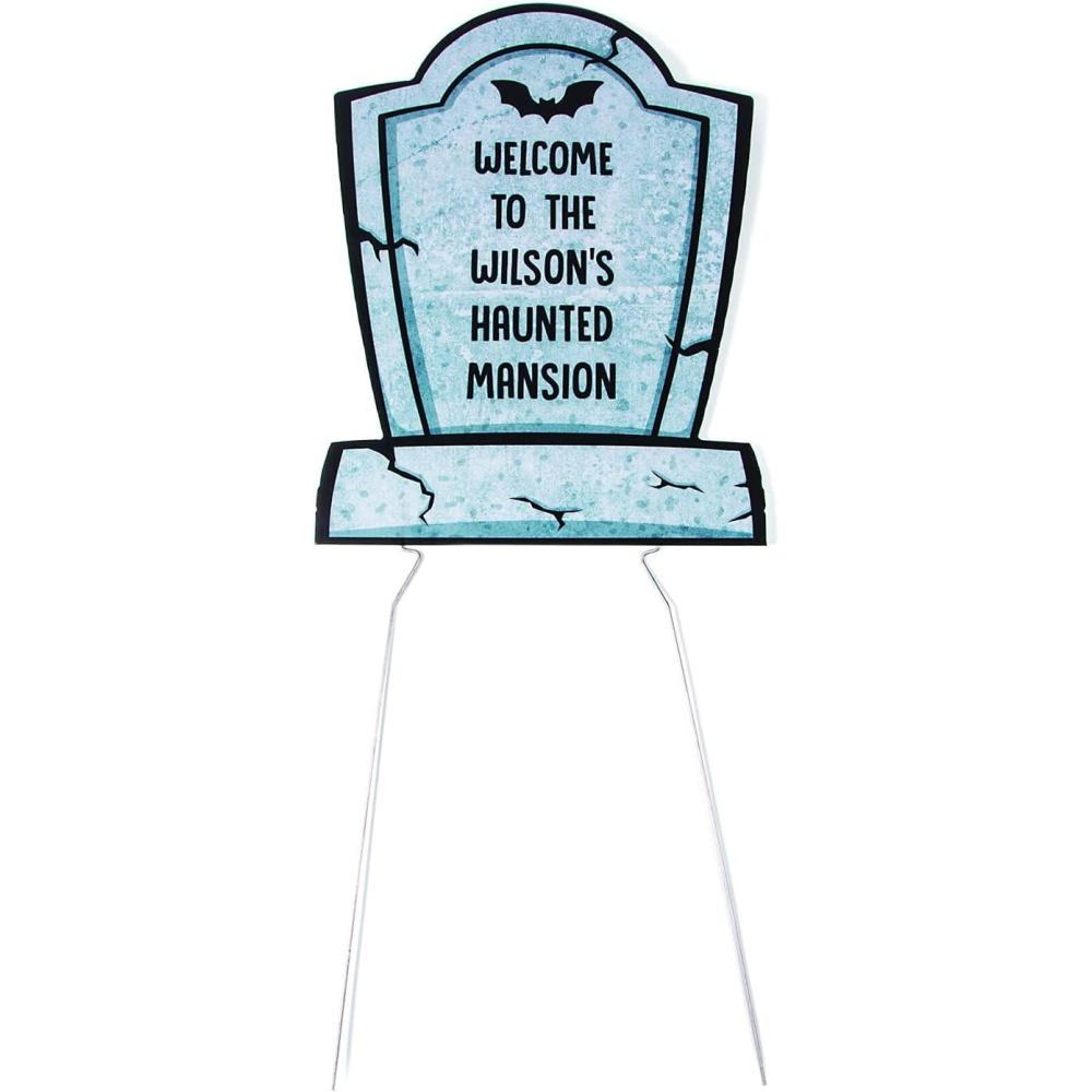 imagePersonalized Tombstone Yard Sign Halloween Decoration  1 Piece
