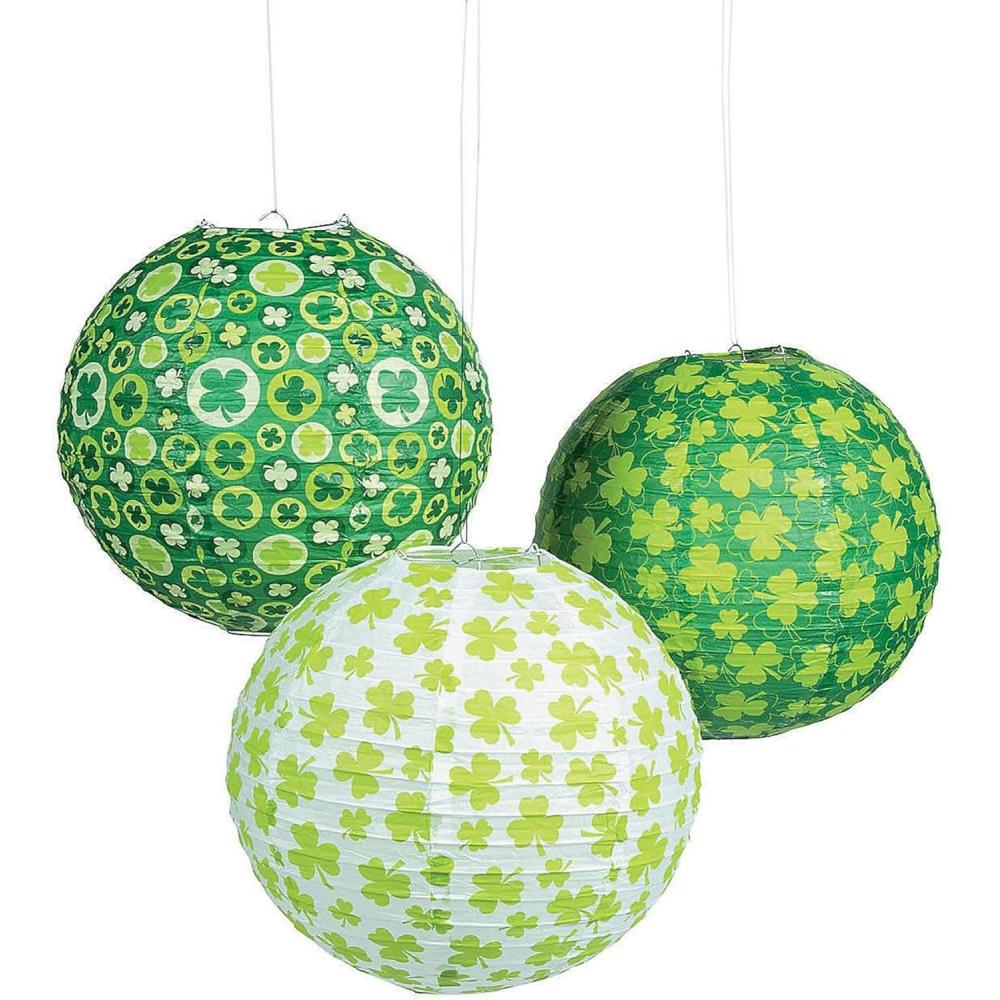 imageSt Patricks Day Hanging Paper Lantern set of 6 Party Decor