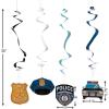 12 Pieces Police Party Hanging Swirls – Police Party Decorations – Birthday Party Police – Police Graduation Party Supplies – Police Theme Party – Kids Police Decor – Police Baby Shower Decorations