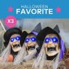Fun Express 3 Pieces 2 ft. Light-Up Witch Head Yard Stake Halloween Decorations