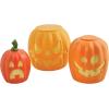 Fun Express 8″ – 8 1/2″ Halloween Stackable Nesting Jack-O’-Lanterns Set, 3 Piece Set, 24″ Tall When Stacked, Great for Porch and Tabletop Decorations, Halloween and Fall Decor
