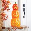 Fun Express 8″ – 8 1/2″ Halloween Stackable Nesting Jack-O’-Lanterns Set, 3 Piece Set, 24″ Tall When Stacked, Great for Porch and Tabletop Decorations, Halloween and Fall Decor