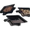 Fun Express Black Graduation Cap Disposable Serving Platters – Graduation Party Supplies Elegant Serveware & Barware for Parties – Durable & Easy-to-Clean Platters Perfect for Food Snacks – 12 Pieces