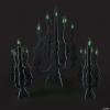 Fun Express Candelabra Centerpiece with Glow in The Dark Flames for Halloween – 3 Piece Set – Party Decor