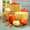 Fun Express Decorative Hay Bales for Decoration – 24″ Natural Straw Bale for Fall Outdoor Porch Decor | Fake Hay Stack for Halloween, Thanksgiving & Harvest Displays