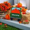 Fun Express Decorative Hay Bales for Decoration – 24″ Natural Straw Bale for Fall Outdoor Porch Decor | Fake Hay Stack for Halloween, Thanksgiving & Harvest Displays