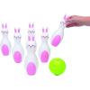 Fun Express Easter Bunny Bowling Set – 6 Plastic pins and 1 Plastic Balls – Easter Games and Toys for Kids
