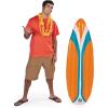 Fun Express Inflatable Surfboard 60×20 Luau Party Decorations – Beach Theme Party Decorations for Kids Pool Parties | Tropical Hawaiian Surf Board Inflatable Toy for Summer Events & Photo Props