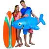 Fun Express Inflatable Surfboard 60×20 Luau Party Decorations – Beach Theme Party Decorations for Kids Pool Parties | Tropical Hawaiian Surf Board Inflatable Toy for Summer Events & Photo Props