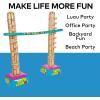 Fun Express Limbo Game for Kids and Adults – 5 Feet Tall Adjustable Carnival Games Set for Birthday Party Games | Outdoor Games for Pool Party, Luau Games & Field Day Activities | 3-Piece Vinyl Kit