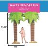 Fun Express Luau Palm Tree Cardboard Archway – Vibrant Tropical Party Decor for Hawaiian Themed Events Luau Parties and Summer Celebrations – Perfect for Photo Opportunities Easy to Assemble – 1 Piece