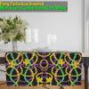 Fun Express Mardi Gras Beads Plastic Tablecloth Roll (100 feet Long) Party Decor