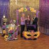 Fun Express Mardi Gras Decorations Bourbon Street Sign – Large 4ft 8in Cardboard Directional Signs for New Orleans Party Decorations Vintage Street Signs Metal Look Backdrop for Carnival Theme Events