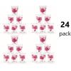 Fun Express Set of 24 Pieces Luau Flamingo Plastic Shot Glasses, Holds 2 oz, BPA Free PLastic, Pool Party Supplies, Clear(2 Ounces)