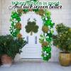 Fun Express Shamrock-Shaped Wreath – Premium Wooden St Patricks Day Decorations for Front Door & Home | Irish Wall Decor with Rustic Green Clover Design | Indoor Outdoor March Holiday