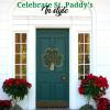 Fun Express Shamrock-Shaped Wreath – Premium Wooden St Patricks Day Decorations for Front Door & Home | Irish Wall Decor with Rustic Green Clover Design | Indoor Outdoor March Holiday
