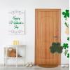 Fun Express Shamrock-Shaped Wreath – Premium Wooden St Patricks Day Decorations for Front Door & Home | Irish Wall Decor with Rustic Green Clover Design | Indoor Outdoor March Holiday