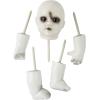 Fun Express Spooky Doll Pumpkin Poke-Ins Halloween Decoration, 5 Pieces