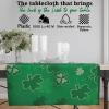 Fun Express St. Patrick’s Day Shamrocks Disposable Tablecloth Roll (100 feet Long) Party Decor