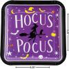 Fun Express Witch Party Square Paper Dinner Plates – Hocus Pocus Witch Themed Tableware Decorations for Halloween Party Supplies – 8 Pieces
