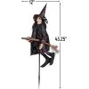 Spooky Witch Yard Stakes Halloween Decorations – 12″x43″ (Set of 3) Outdoor Plastic Witch Décor for a Bewitching Lawn