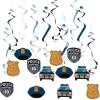 12 Pieces Police Party Hanging Swirls – Police Party Decorations – Birthday Party Police – Police Graduation Party Supplies – Police Theme Party – Kids Police Decor – Police Baby Shower Decorations