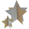 Fun Express – Gold & Silver Star Centerpieces (4pc) for Graduation – Party Decor – General Decor – Centerpieces – Graduation – 2 Pieces