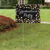 Fun Express 15″ x 12″ Black & Gold Graduation Yard Sign – Corrugated Plastic College High School Outdoor Decorations Party Supplies Grad Party Décor
