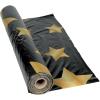 Fun Express Black with Gold Star Disposable Tablecloth Roll for Graduation (40 in x 100 ft)