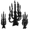 Fun Express Candelabra Centerpiece with Glow in The Dark Flames for Halloween – 3 Piece Set – Party Decor