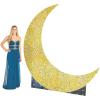 Fun Express Large Crescent Moon Standup Decoration – 7ft Starry Night Backdrop for Prom, Homecoming & Under The Stars Party | Photo Booth Prop with Glittering Design | Professional Cardboard Cutout