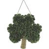 Fun Express Shamrock-Shaped Wreath – Premium Wooden St Patricks Day Decorations for Front Door & Home | Irish Wall Decor with Rustic Green Clover Design | Indoor Outdoor March Holiday
