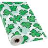 Fun Express St. Patrick’s Day Shamrock Tablecloth (100 feet Long) Plastic Disposable Table Party Supplies and Decor