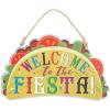 Fun Express Taco Welcome to The Fiesta Door Sign – Colorful Cinco de Mayo & Taco Party Decor – Festive Vibrant Design for Home Events Birthdays & Celebrations – Fun Eye-Catching Welcome Sign – 1 Piece