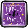 Fun Express Witch Party Square Paper Dinner Plates – Hocus Pocus Witch Themed Tableware Decorations for Halloween Party Supplies – 8 Pieces