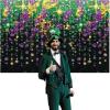 Mardi Gras Beads Backdrop Banner – 9 feet x 6 feet – Party Wall Decor and Photo Props