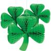 St. Patrick’s Day Shamrock Tissue Hanging Decor (Set of 3) Seasonal Party Decor