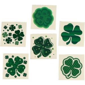 Fun Express – Shamrock Patterned Tattoos for St. Patrick’s Day – Apparel Accessories – Temporary Tattoos – Regular Tattoos – St. Patrick’s Day – 72 Pieces