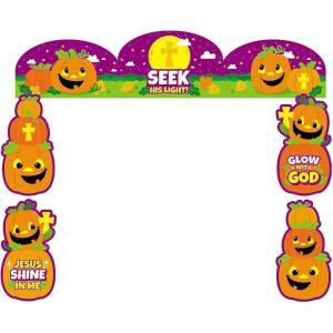 Fun Express Christian Trunk Or Treat Car Decorations Kit – Religious Halloween Trunk Decorating Set with Faith-Based Designs | 7-Piece Paper Cutout Collection for Church Events & Family Celebrations