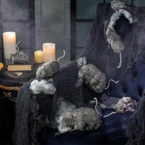 Fun Express Halloween Rat Decorations – 6 Pieces