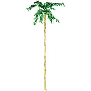 Fun Express Jumbo Metallic Palm Tree Decoration – Vibrant Hawaiian Luau Party Décor for Themed Events Receptions Celebrations – Perfect for Tropical Parties & Beach Gatherings – 5 Feet Tall – 1 Piece