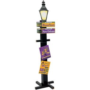 Fun Express Mardi Gras Decorations Bourbon Street Sign – Large 4ft 8in Cardboard Directional Signs for New Orleans Party Decorations Vintage Street Signs Metal Look Backdrop for Carnival Theme Events