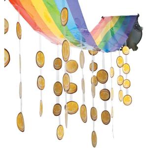 Pot of Gold Decoration – 12 feet long rainbow ceiling decor – St. Patrick’s Day Leprechaun Party Supplies