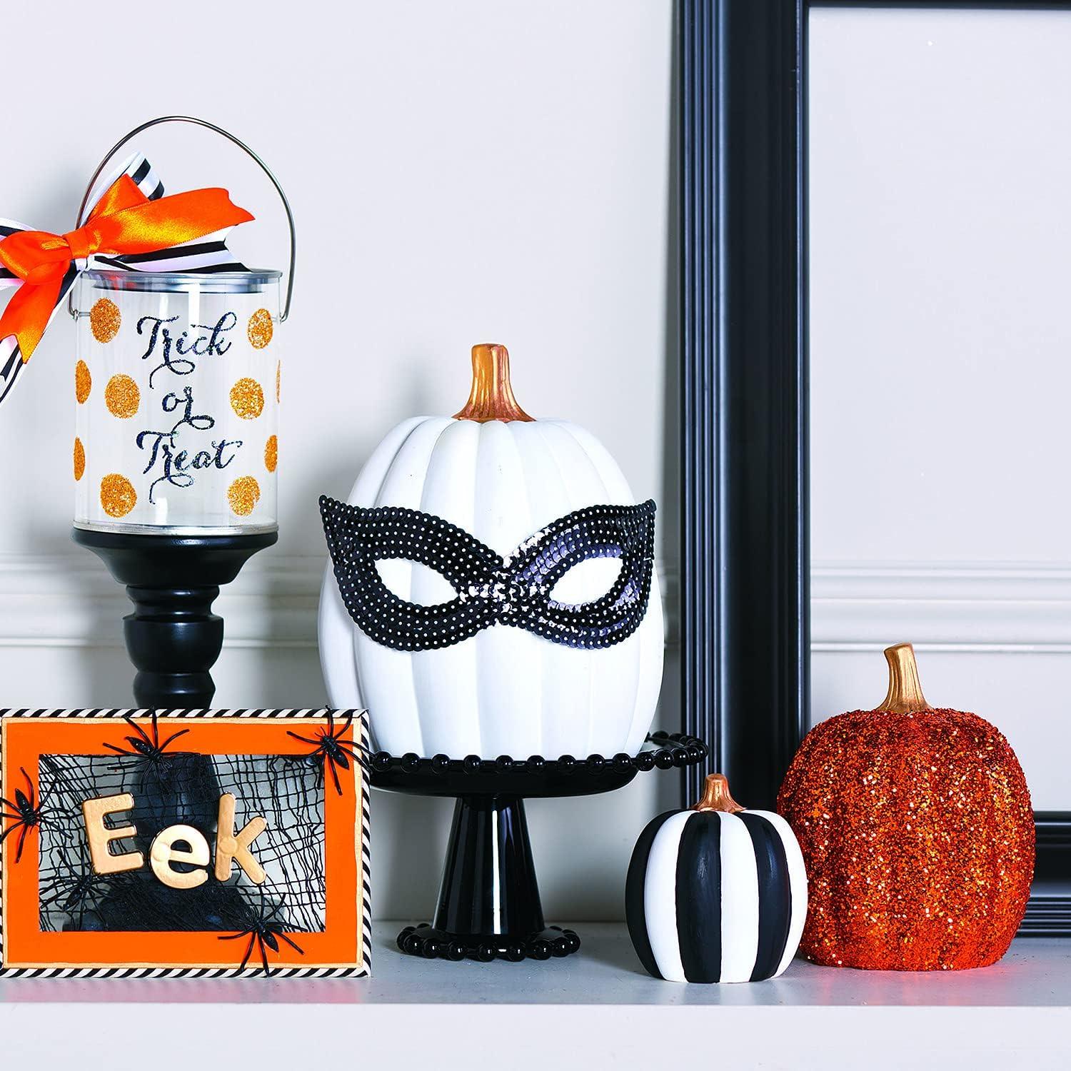 imageFun Express 4quot  8 12quot DIY Craft Decorative Ceramic Pumpkin Set  3 Pieces  Creative Fall and Halloween Decorations
