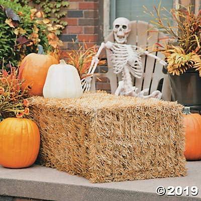 imageFun Express Hay Bales for Decoration Large Collapsible  Premium Fake Hay Bale for Western Themed Party Decorations  Faux Hay Stacks for Indoor Outdoor Fall Decor ampamp Rodeo Centerpieces