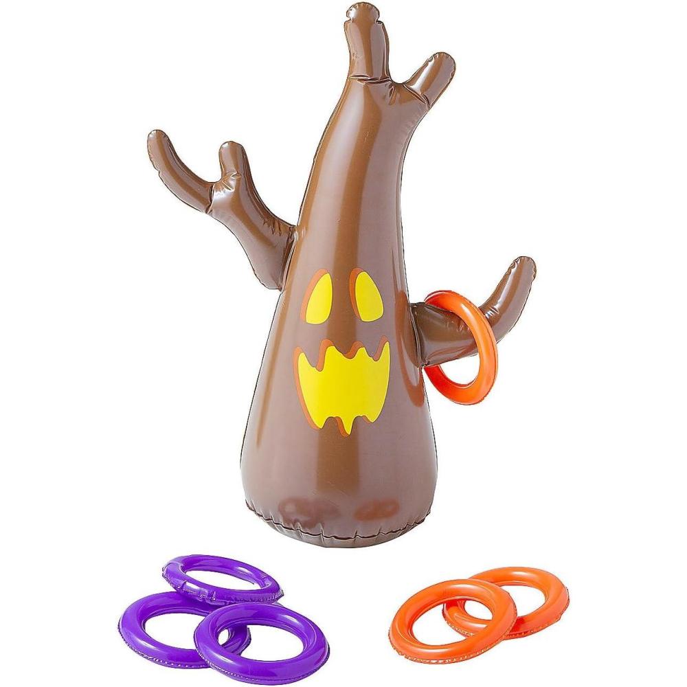 image21 34quot x 30 14quot Halloween Inflatable Haunted Tree Ring Toss Game Set