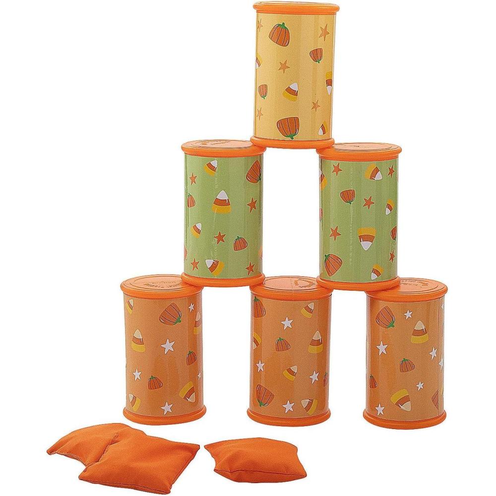 image5quot Halloween Candy Corn Theme Can Toss Game Set  9 Piece