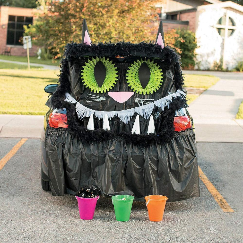 imageBlack Cat Trunk Or Treat Decorating Kit for Halloween 57 piece set