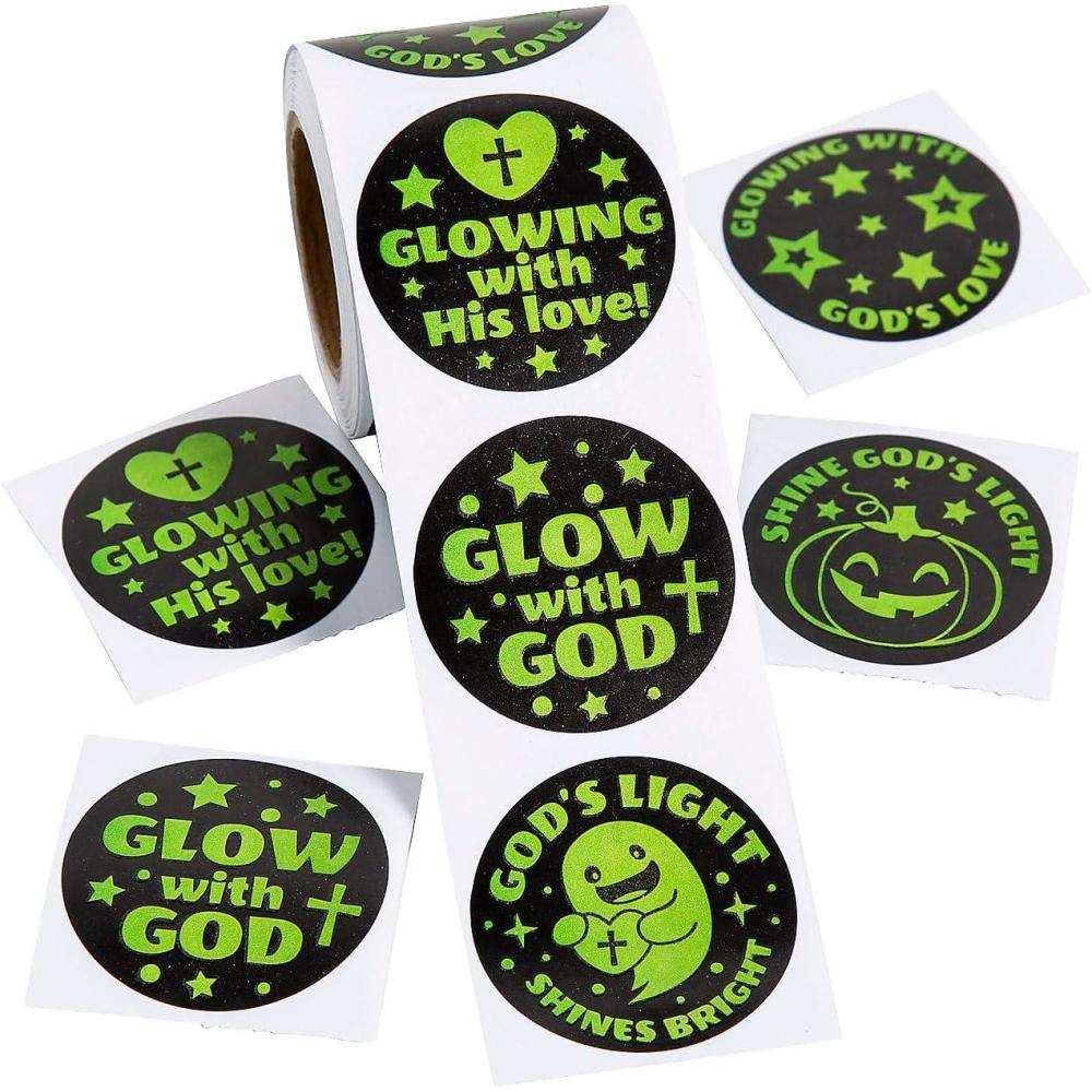 imageFun Express 1 12quot GlowinTheDark Glow with God Sticker Roll  100 Piece