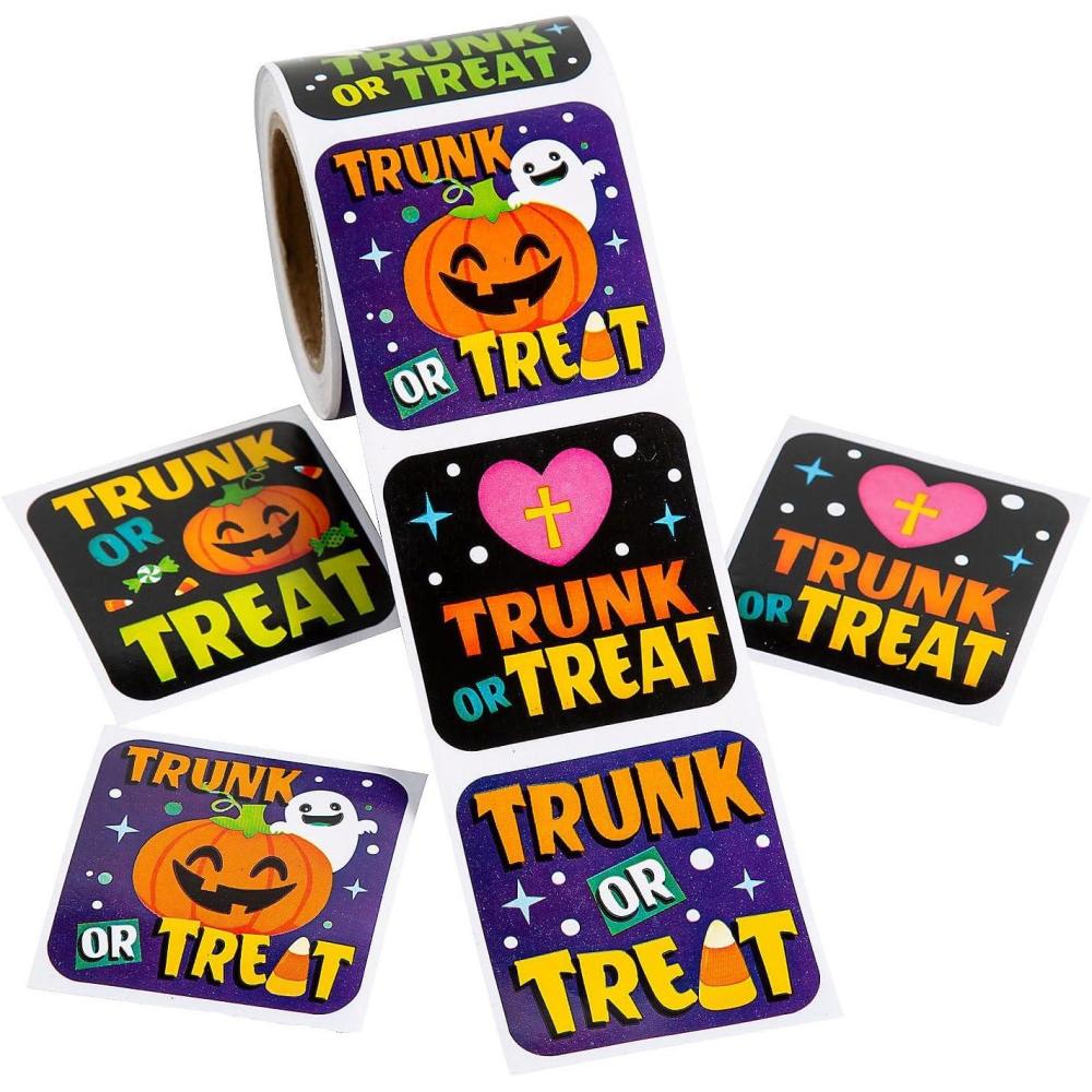 imageFun Express 1 12quot x 1 12quot Religious Halloween TrunkorTreat Sticker Roll  100 Piece